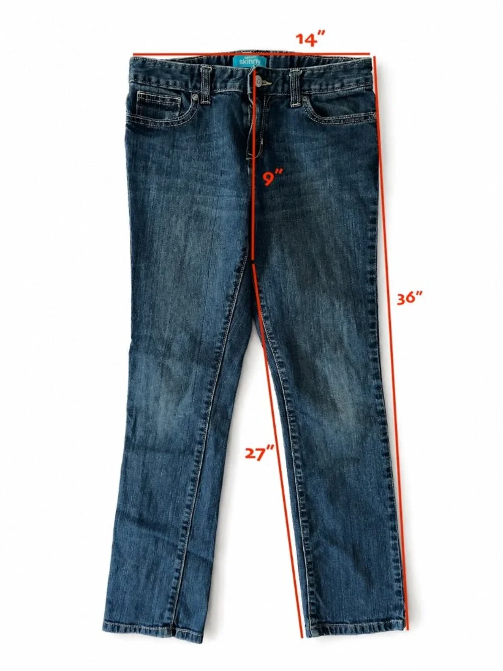 Justice Girls Simply Low Jeggings Size 16 Regular Pull-On Dark Denim Jeans